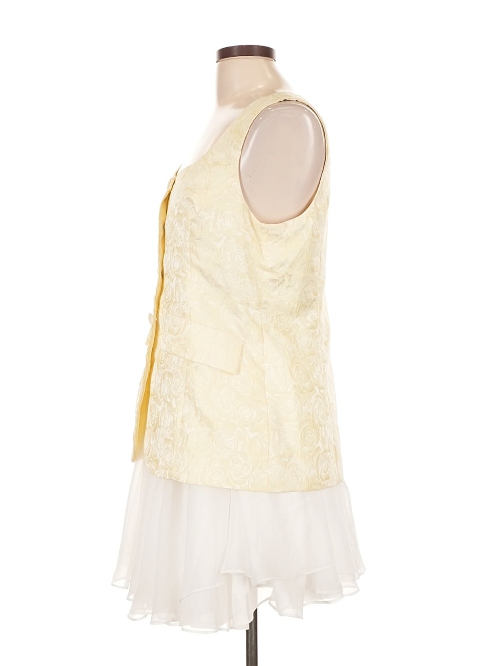 Amanda Uprichard Lilibet Dress in White & Cornsilk - Size XS - Picture 10 of 11